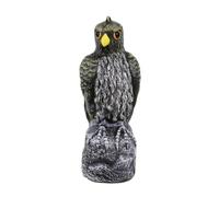 Colcolo Appât Aigle Décor Rapace Effaroucheur Statue Oiseau Effet Réaliste Solide pour Dissuasion Contre Nuisibles Design, Aigle Aux Yeux Triangulaires De 12 Pouces