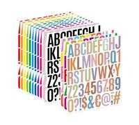 Colcolo Autocollants alphabet, lettres, étiquettes, bricolage, 5 cm, 15 feuilles, chiffres, autocollants pour ordinateur portable, panneau, carnet, fenêtre,
