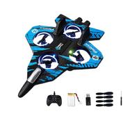 Colcolo Avions télécommandés en mousse, d'avion télécommandé (15 minutes), maintien d'altitude avec lumières LED colorées pour les 8 à 16 ans, B Blue