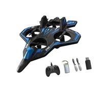 Colcolo Avions télécommandés en mousse, d'avion télécommandé (15 minutes), maintien d'altitude avec lumières LED colorées pour les 8 à 16 ans, D Blue