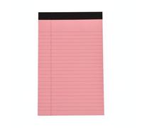 Colcolo Bloc-notes Pages Lignées Détachables avec Marge Dos Cartonné Stable Papier 80g à Surface pour Écrire sans Bavure et Transfert d'Encre Adapté à la ureau Déplacements, Rose, A5