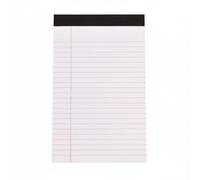 Colcolo Bloc-notes Pages Lignées Détachables avec Marge Dos Cartonné Stable Papier 80g à Surface pour Écrire sans Bavure et Transfert d'Encre Adapté à la ureau Déplacements, Blanc, A5