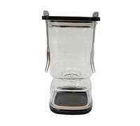 Colcolo Bocal Multifonction en Forme de sablier pour cornichons et Olives, avec passoire intégrée et Deux fourchettes. Séparateur de jus de cornichons pour, Noir