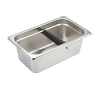 Colcolo Boîte à café en acier inoxydable, finition soignée, accessoire de cuisine professionnel, robuste et stable, idéale comme cadeau. Bac à déchets de, Rectangle