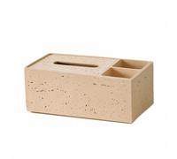 Colcolo Boîte à Mchoirs Rangement | finition pierre, peu Encombrant, Organiteur Mchoirs Compartiments, pr Coiffeuse, Beige