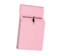 Colcolo Boîte aux lettres murale rose, facile à utiliser, robuste, moderne et pratique, boîte aux lettres pour porche, porte d'entrée extérieure