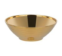 Colcolo Bol à pétrir en acier inoxydable, double couche, multifonction, pour nouilles udon, soba, pho, ramen, soupe, pour la cuisine à domicile, or