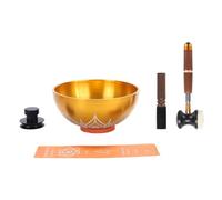 Colcolo bols chantants tibétains, bol sonore artisanal, ornement traditionnel avec bâtons pour salon thé, bureau, D5