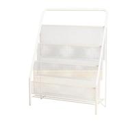 Colcolo Bookshelf kidards Children Book Rack Storage 3 Magazines cadeaux Couper Child Préschool Picture Livre Book Holder Afficher, Blanc