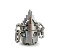 Colcolo Buse Haute Pression Rotative de Nettoyage de Tuyau en Acier Inoxydable 304 avec Connexion Interne 1/2 et, 40L/Min, Buse De Nettoyage Avec Chaîne, Filetage Interne 1/2