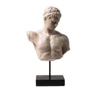 Colcolo Buste Classique en Résine Sculpture Statue Figurine Décor Intérieur avec Support Noir et Socle Rectangulaire Stable Adapté au Salon Entrée Bureau Bibliothèque 54cm