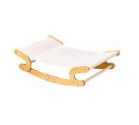Colcolo Canapé Griffoir pour Chat Lit Hamac Rocking Sofa à Base Courbe et Plateau Suspendu Détente et Grattage en Un Panneau Densité Épais Adapté aux Familles, Blanc, Hamac À Griffer Blanc