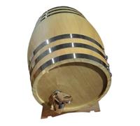 Colcolo Carafe à décanter en fût de chêne vieilli de 1,5 L avec support en bois, tonneau à boisson en bois avec robinet pour fêtes et divertissements à
