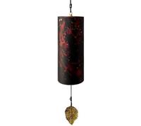 Colcolo Carillon à Main Carillon Carillon à Vent Cloche Décorative Ornement Suspendu en Métal et Bambou Corps Cylindrique avec Battant Feuille Sons Doux, Style Ethnique, Couleur Y2