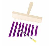 Colcolo Carillon à Main Enfant Carillon à Main Xylophone pour Enfants Cloches de Cours Instrument d'Éveil Base Bois et Tubes Aluminium pour Toucher, Violet
