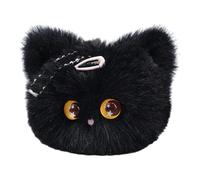 Colcolo Cat en peluche Keychain Pendant Poll Doll Home Decor portable Poll Poll Keyring Sac charme pour les adolescents enfants Gift Adultes Gift, Noir Marron