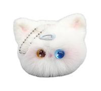 Colcolo Cat en peluche Keychain Pendant Poll Doll Home Decor portable Poll Poll Keyring Sac charme pour les adolescents enfants Gift Adultes Gift, Brun Blanc