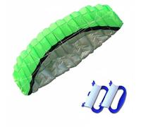 Colcolo Cerf-Volant Double Ligne Cerf-Volant Parafoil Frameless Jouet Vol Récréatif Tissu Polyester Maniement Aisé Adapté Adultes Enfants Extérieurs, Vert