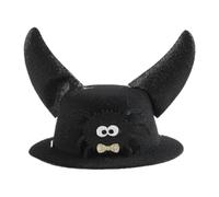 Colcolo Chapeau d'halloween en Forme de Cornes pour Chien et Chat, Accessoire décoratif et Confortable pour Habiller Les fêtes, Araignée à Nœud Papillon Noir