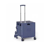 Colcolo Chariot Utilitaire Repliable à Quatre Roues Orientables avec Structure Renforcée et Panneaux Nervurés pour Déplacements Faciles Adapté aux Achats et au Stockage, Violet Mystérieux, 80L