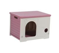 Colcolo Chats errants Refuge lit de Grotte lit Temps étanche Grand Espace extérieur abri Chats Maison pour hérisson Petit Animaux, Rose Rouge