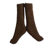 Colcolo Chaussettes tubulaires rétro 1:12 pour poupées, accessoire de déguisement, cosplay décontracté, chaussettes mi-mollet élégantes pour figurines de 15, Brun