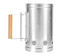 Colcolo Cheminée d'allumage pour Barbecue, démarrage Rapide, Manche en Bois, Robuste, avec Panneau Chauffant, boîte à Charbon de Bois pour Barbecue
