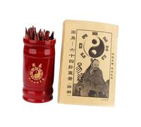 Colcolo chinoise I Ching avec bâtons livre, bâtons fortune chinois, accessoires Yi Jing portables et anciens pour