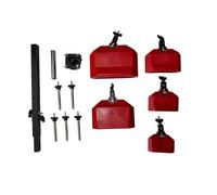 Colcolo Cloche à Vache Percussion Bells Support, Rouge, 5 Cloches À Vache + Support Combiné