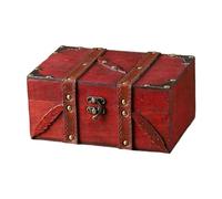Colcolo Coffret à Bijoux en Bois, Coffret à trésors, Porte-Souvenirs, Organisateur de Bijoux, conteneur pour Broches, pendentifs, Breloques, Mariage, Rouge