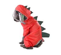 Colcolo Combinaison Pluie pour n Souple Couverture Complète quadrupè, Manteau Pluie pour n Capuche, Sorties Nocturnes, Rouge, 2XL