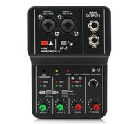 Colcolo Console de Mixage 12 Interface Audio USB Carte Son Intégrée 16bit 48khz avec Entrée Micro Condensateur Avant Commandes de Niveau et Adaptée au Création Sonore Enregistrement