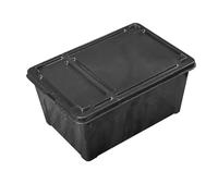 Colcolo Conteneur d'habitat de Reptiles, boîte d'élevage de Serpents, Petit Aquarium avec Couvercle, réservoir de Tortue Transparent pour lézards Terrapin, Noir