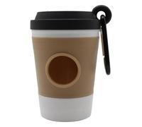 Colcolo Conteneur Portable pour Sacs à déjections Canines avec Mousqueton, Accessoire idéal pour Les propriétaires d'animaux. Léger et élégant, il est, Couvercle Noir