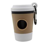 Colcolo Conteneur Portable pour Sacs à déjections Canines avec Mousqueton, Accessoire idéal pour Les propriétaires d'animaux. Léger et élégant, il est, Couvercle Blanc