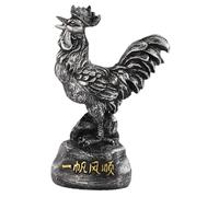 Colcolo Coq porte- en figurine, décoration de table, sculpture animale symbolisant et la symbolique, 9,7 x 5,1 x 15 cm, Noir