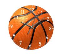 Colcolo Corloge Murale de Basket-Ball décorative décoratrice de Maison, Orange 12 inch