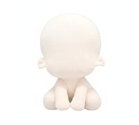 Colcolo Corps de Poupée Peluche Neutre Non Vêtue Forme Simple Coussin Moelleux Oreilles Petites Construction Légère pour Exposition Adapté à Personnalisation et Jeux Maison, Corps Uni 10cm Dudu