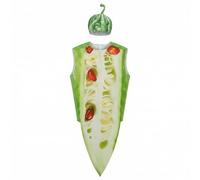 Colcolo Costume Légume Ensemble Scène Bitter Melon Déguisement Intégral Confortable en Polyester Muni d'Un Accessoire de Tête Adapté à Prestation Humoristique Scène Festive Animation