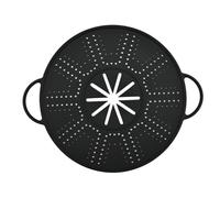 Colcolo Couvercle Anti Débordement En Silicone Résistant à La Chaleur avec Double Poignée Tapis de Protection Anti Projections D'Huile Convient pour Cuisine F, Noir