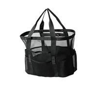 Colcolo de Plage en Filet Pliable et Portable pour la Natation, Les, Les Jouets de Piscine et Les Serviettes, Noir