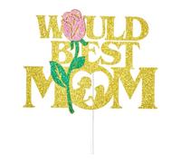 Colcolo Décoration de gâteau pailletée, à cupcakes à faire soi-même, pour toutes les fêtes, Noël, Fête des Mères, apéritifs, etc, Style L