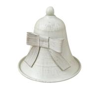 Colcolo Décoration Noël : Clochette suspendue en forme nœud papillon, cadeau multifonctionnel, ornement Noël à suspendre au mur, à la chambre ou à la, Blanc
