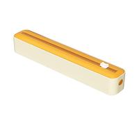 Colcolo Distributeur de film alimentaire, coupe-film, coupe en douceur avec coupe-glissière, support multifonctionnel, distributeur de papier sulfurisé, Jaune