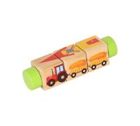 Colcolo en bois avec blocs de bois, jeu de devinette et de préhension manuelle, jouet éducatif pour, cadeau d'anniversaire, Style F