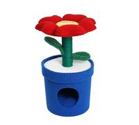 Colcolo Enclosed Cat Shelter Maison Fermée Abri Grotte Griffoir Silhouette Compacte Inspirée d'un Pot de Fleurs pour Jeu Intégration Déco Adapté aux Studios Espaces Modernes 40x40x71cm