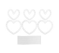 Colcolo Ensemble de 6 supports pour compositions florales, cadres polyvalents en forme de cœur réutilisables pour couronnes de fleurs, idéal pour la