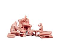 Colcolo Ensemble figurines pour scène barbecue à l'échelle 1:64, accessoires pour diorama à monter soi-même, décor jardin féerique, train ou, Non Peint