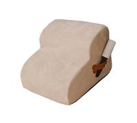 Colcolo Escalier pour Chien, Marchepied en 2 étapes, Doux et Confortable, avec Housse Lavable, pour Chiots, Petits Animaux et Chiens âgés, Usage Intérieur, Beige