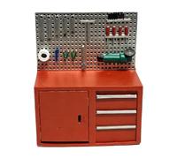 Colcolo Établi de garage 1/64, sculpture miniature réaliste classique de collection, outils de réparation automobile pour atelier de mécanicien, Rouge Neuf